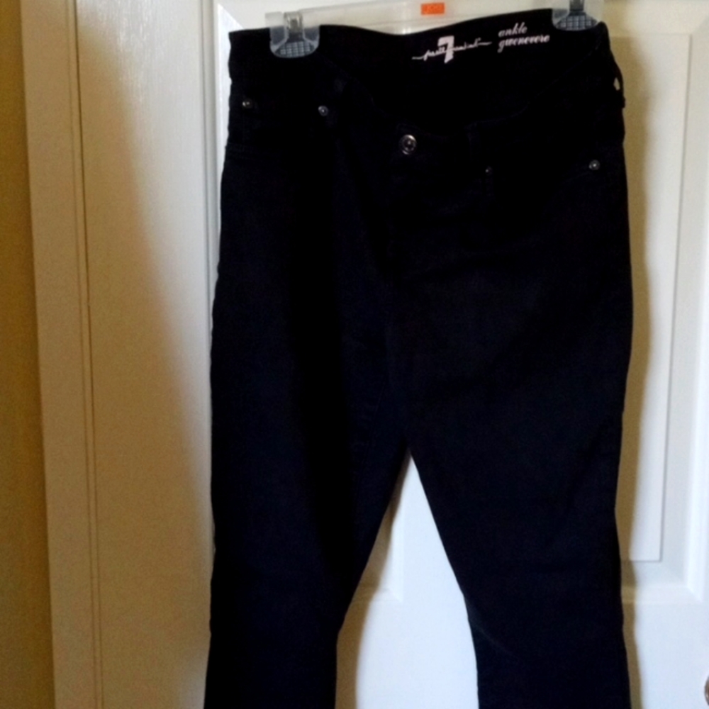 7 For All Mankind Black Ankle Jeans Size 30